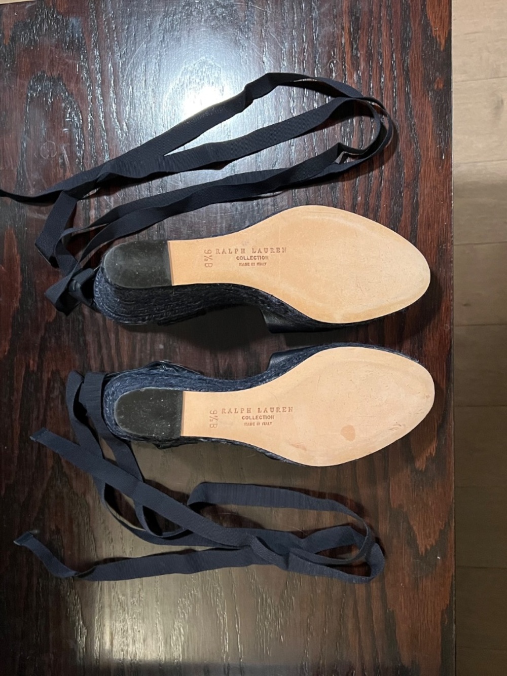NEW Ralph Lauren Purple Label Collection High Espadrilles Sandals Sz 9 1/2 - Picture 6 of 9